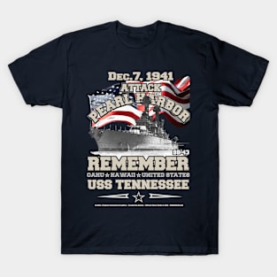 Remember USS Tennessee BB-43 Battleship Veterans T-Shirt